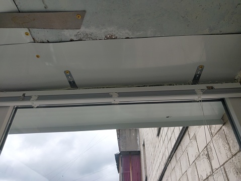 Installed metal-plastic windows on a the balcony