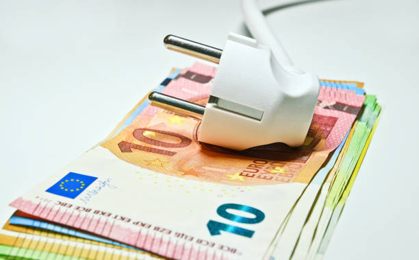 istock Symbol for expensive electricity costs. 1416191104