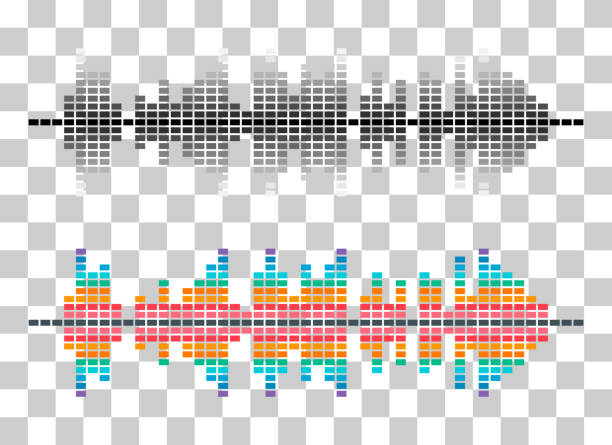 istock Set of Sound wave music audio tract, frequency web design graphic, vector illustration 1416208669