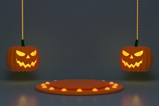 3D Render Halloween Product display space for presentation