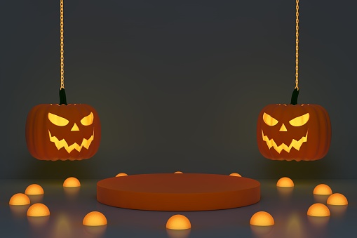 3D Render Halloween Product display space for presentation