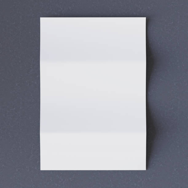 Blank paper sheets for brochure on grey background, top view mockup