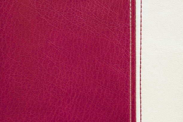 istock Pink and white leather with decorative seam texture background 1416212512