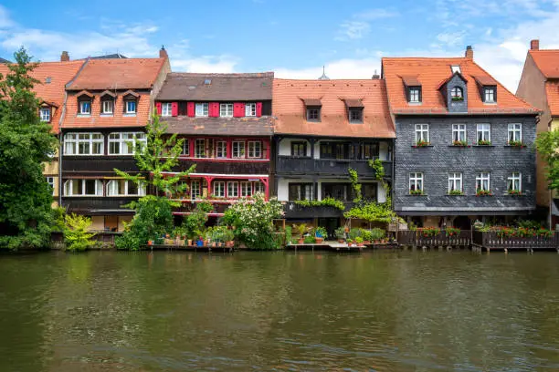 The historic old town of Bamberg on the River Regnitz