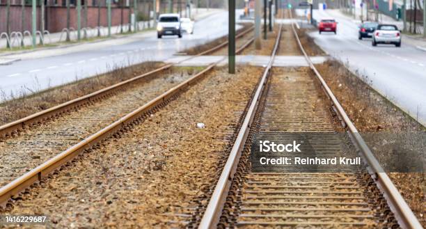 Railroad Tracks In City Stock Photo - Download Image Now - Architecture, Berlin, Capital Cities