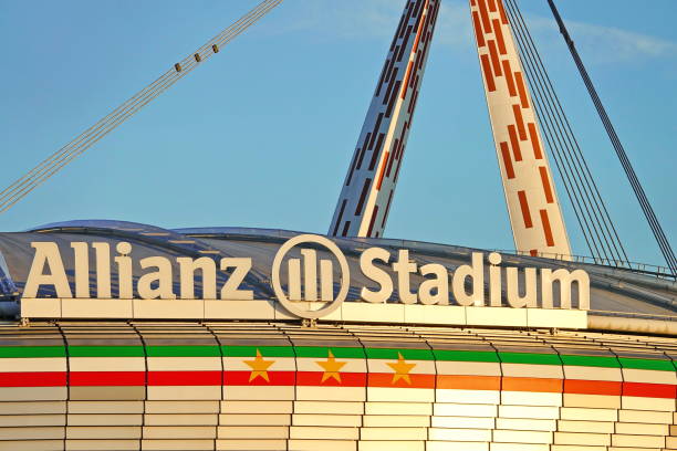 stadion juventus - national landmark outdoors black and white horizontal zdjęcia i obrazy z banku zdjęć