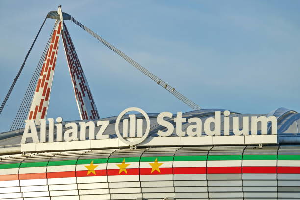 stadion juventus - national landmark outdoors black and white horizontal zdjęcia i obrazy z banku zdjęć