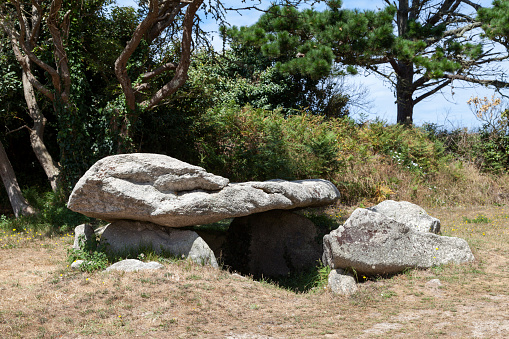 France, ancient dolmen in Carnac