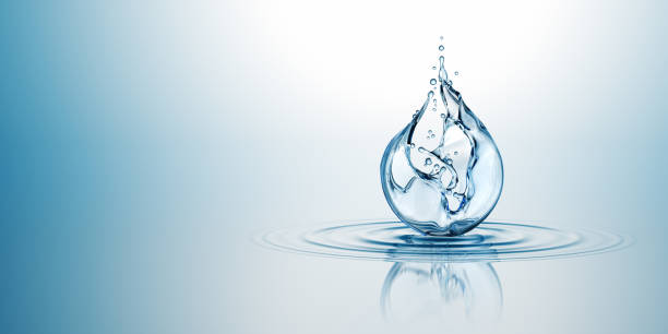 istock Drop Water Splash On The Blue Background. 1416236984