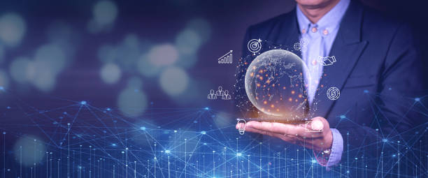 istock Businessman using mobile smart phone. Business global internet connection application technology and digital marketing, Financial and banking, Digital link tech, big data. 1416239438