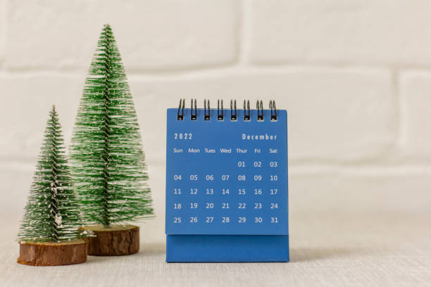 istock Hello, December.Desktop calendar for planning for December 2022. 1416299946