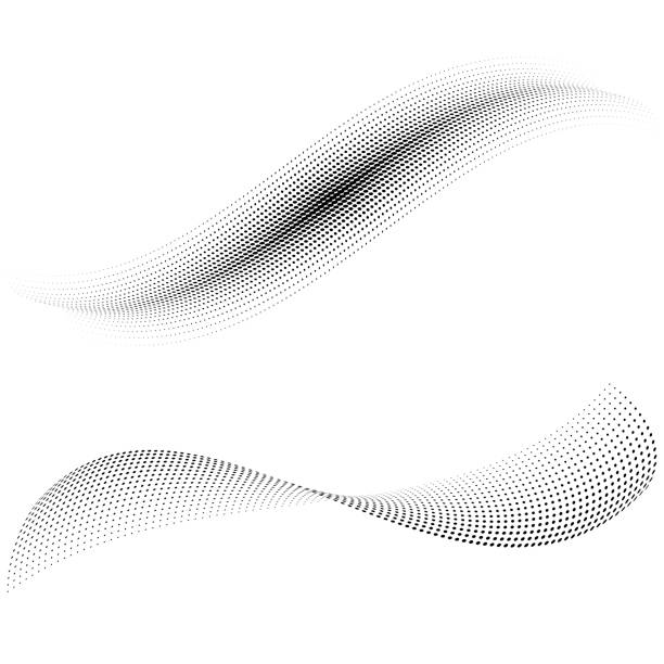 Wave dots 2 vector art illustration
