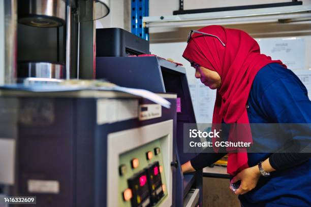 Female Qc Inspectors In A Factory Stock Photo - Download Image Now - Working, Laboratory, Chemistry