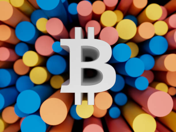 istock Bitcoin Crypto Extrude Circle Abstract Modern 3D Illustration Concept 1416333304