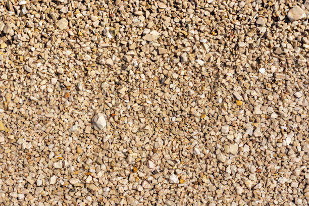 Pebbles close-up on the beach in Vodice, Croatia stock photo