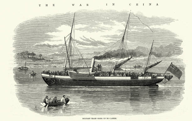 istock British troop ship sailing up to Canton during the Second Opium War, 1858, 19th Century 1416350444