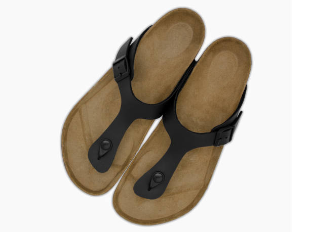 istock Birkenstock sandals on a white background 1416356198