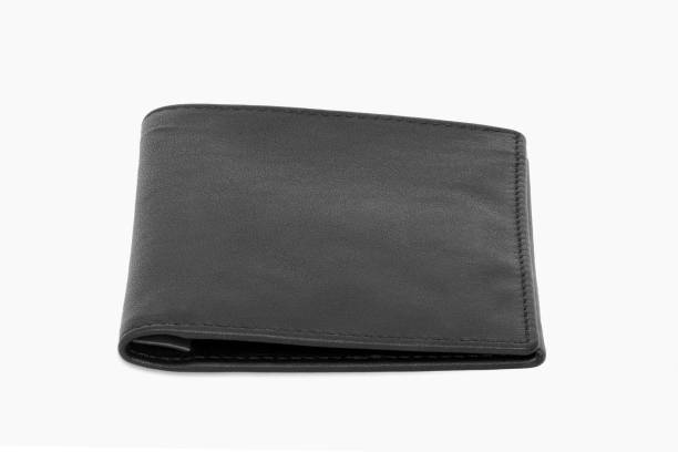 istock Black leather grainy wallet for men 1416356707