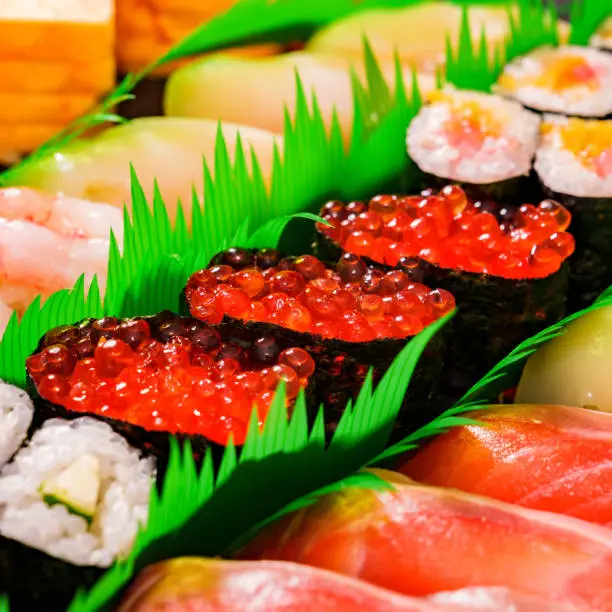 Photo of Japanese delivery sushi assortment for party