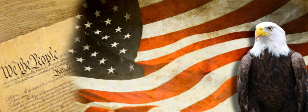 istock Constitution - We the people, American flag, American eagle 1416389598