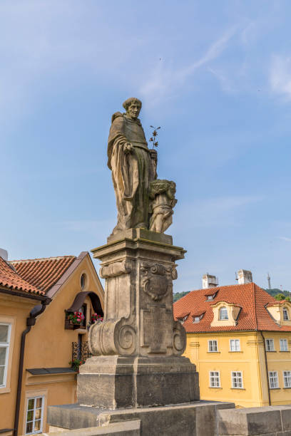 istock Baroque statue on Charles Bridge, Prague 1416390127