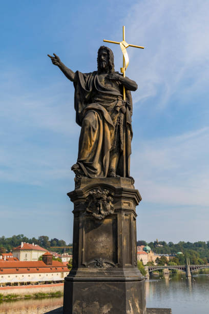 istock Jesus Statue on Charles Bridge in Prague 1416391763