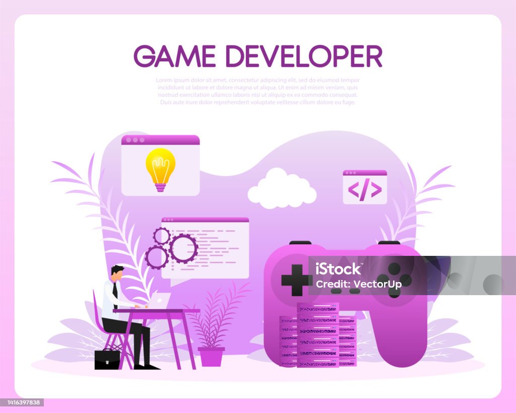 Programmers Infographic In Games Designer Game Development Digital Simulation Video Games Programming Vector ...