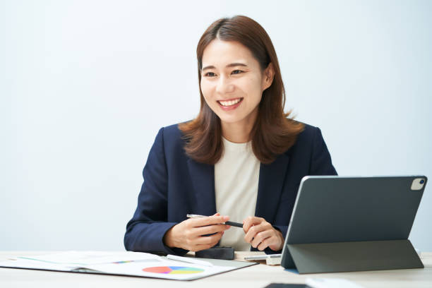 business woman giving a presentation