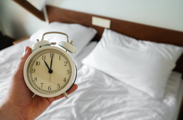 istock The clock shows 11 am. Time to get up. 1416399945