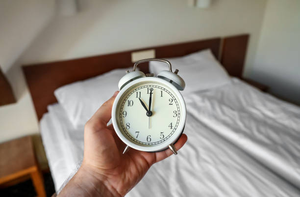 istock The clock shows 11 am. Time to get up. 1416399946