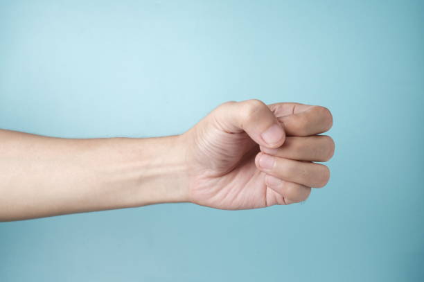istock Close up photo hand holding invisible  something 1416411935