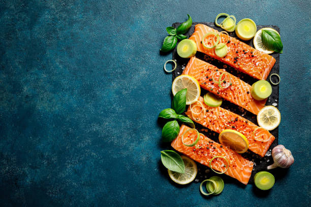 istock Salmon. Fresh raw salmon fish fillet 1416417336