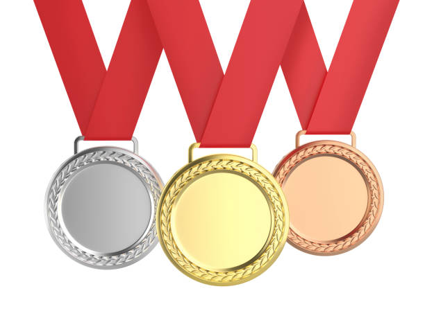 istock Gold, silver and bronze medals 1416417653