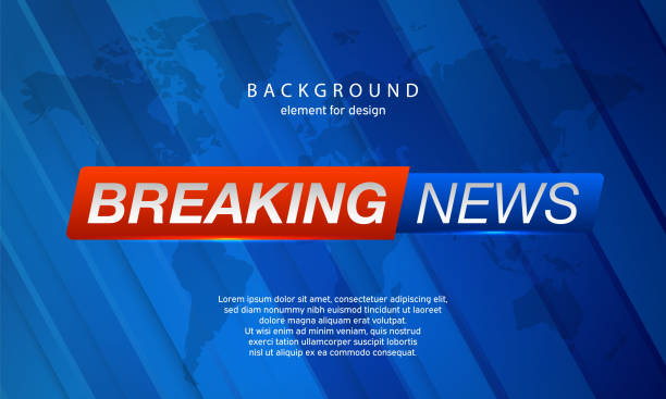 ilustrações de stock, clip art, desenhos animados e ícones de breaking news on world map background. planet news background business technology. vector illustration template for your design. - editorial use flash