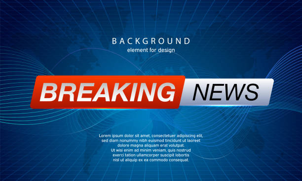 ilustrações de stock, clip art, desenhos animados e ícones de breaking news on world map background. planet news background business technology. vector illustration template for your design. - editorial use flash