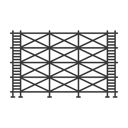 Scaffold line icon isolated on white background.Vector illustration.