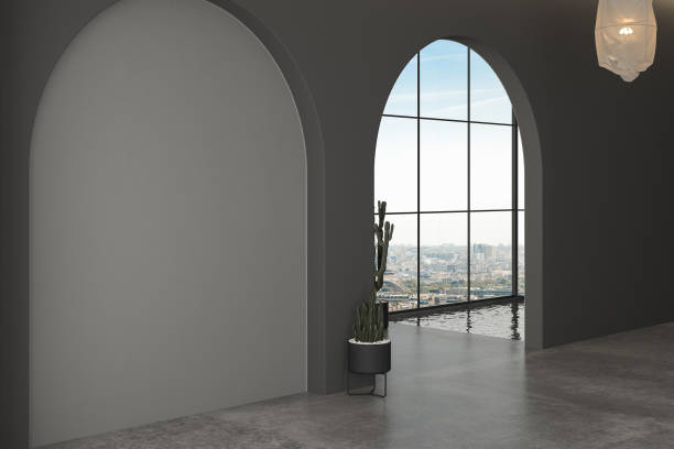 istock 3D rendering of home interior without furniture. 3D Rendering 1416436375