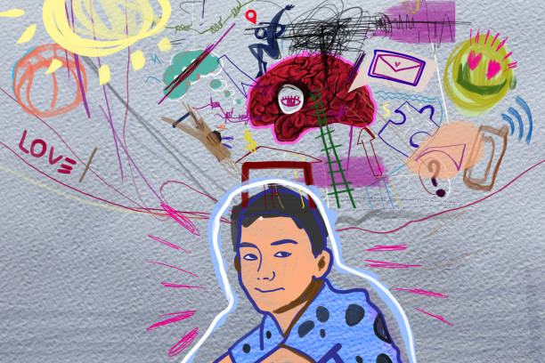 ilustrações de stock, clip art, desenhos animados e ícones de the boy thinks - meninos adolescentes