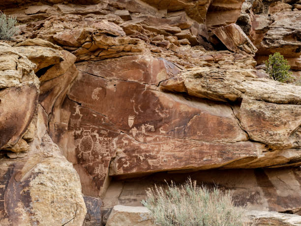 istock Ancient petroglyph. Fremont Culture, Utah. 1416442709