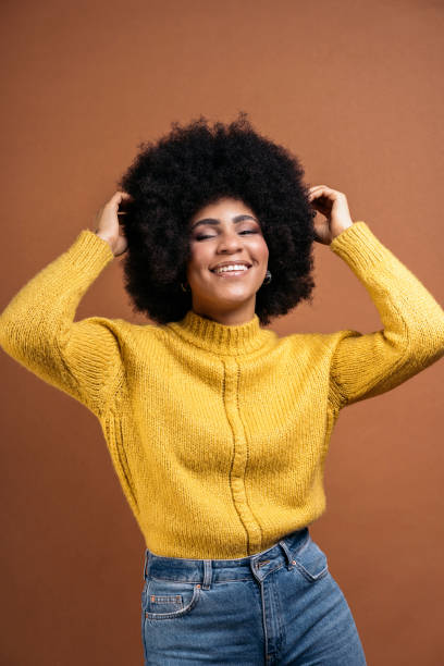 istock Happy Afro Girl in Studio 1416445884