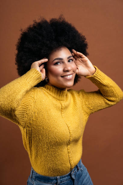 istock Happy Afro Girl in Studio 1416445987