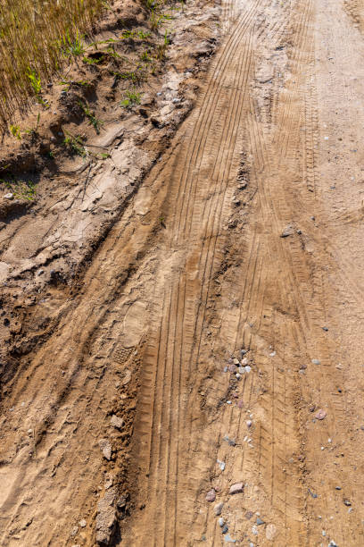 istock Gravel highway in rural areas 1416449498