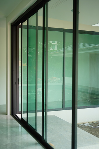 Blank sliding glass doors