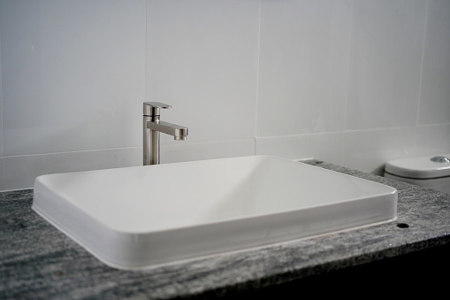 Luxury modern sink with a mirror