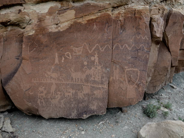 istock Ancient petroglyph. Fremont Culture, Utah. 1416457612