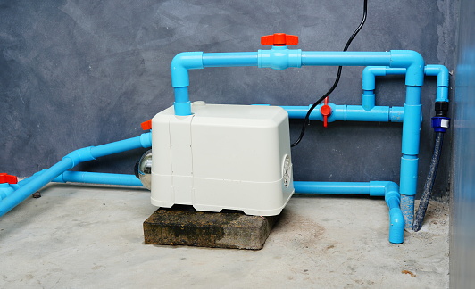 Automatic water pump station outside