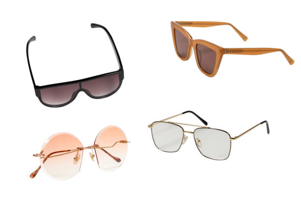 istock Woman brown trendy sunglasses isolated. 1416468101