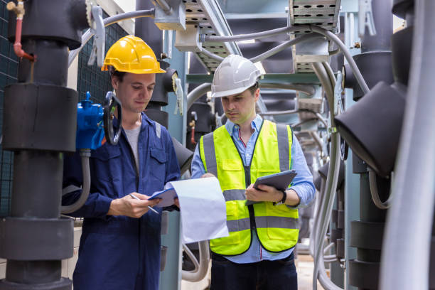 istock Industrial engineer work on site. engineer visit and inspection site engineer at industrial site. Inspector engineer check and working on site 1416468868