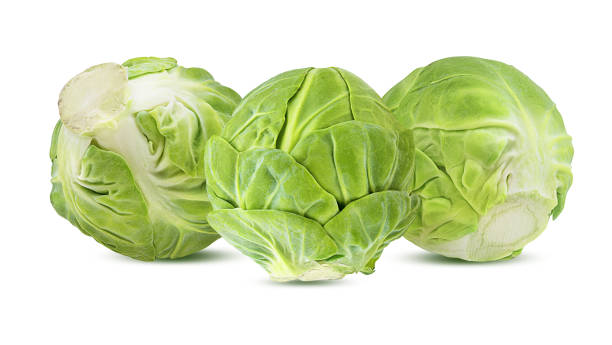 istock Fresh brussels sprouts isolated on white 1416477167