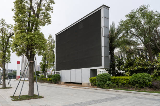 istock Large outdoor LED advertising screen in modern cities 1416477540